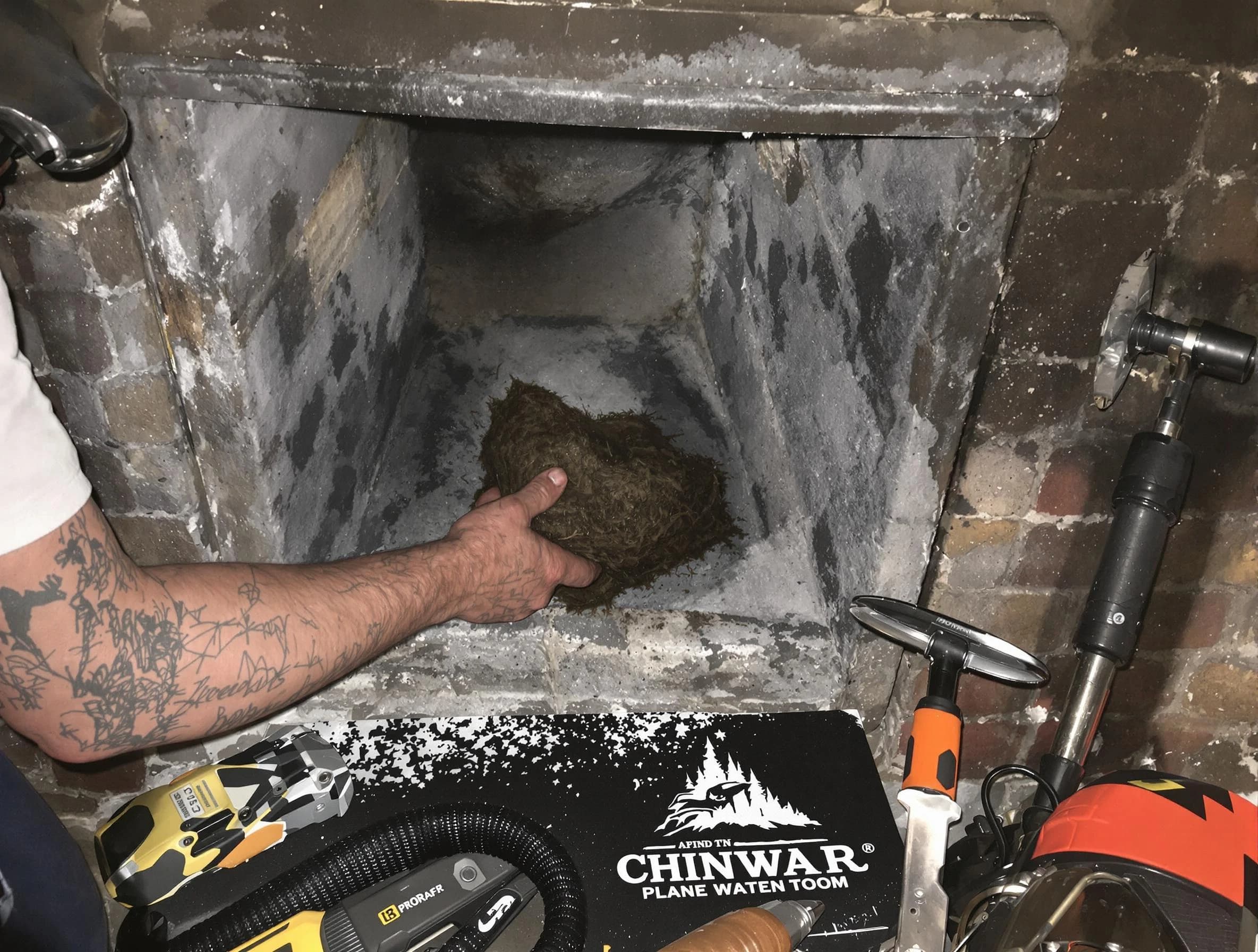 Tecumseh Chimney Sweep safely removing debris and screening chimney in Tecumseh, OK