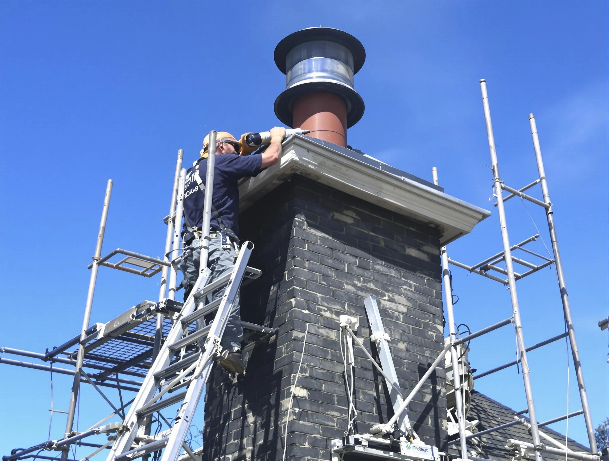 Sturdy chimney crown finished by Tecumseh Chimney Sweep in Tecumseh, OK