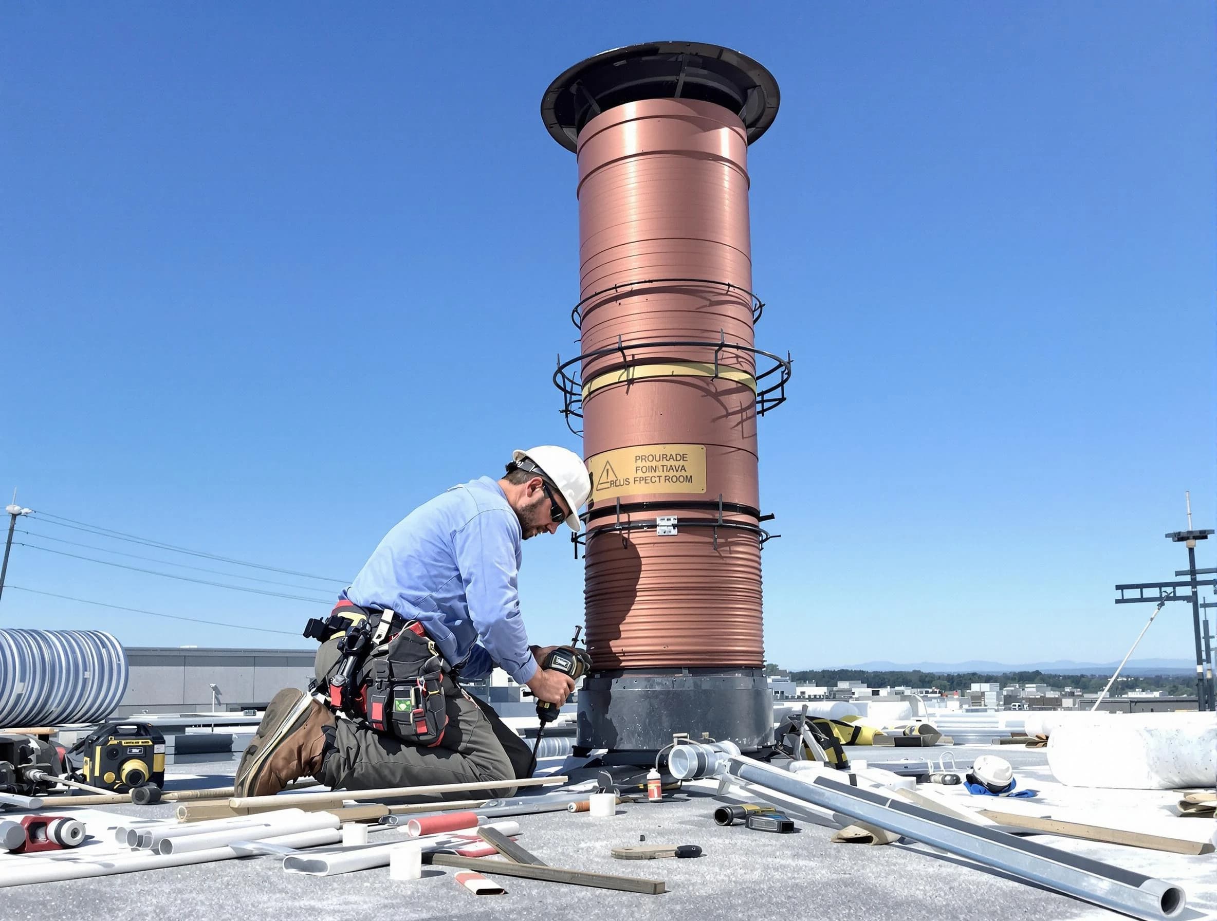 Installed chimney liner by Tecumseh Chimney Sweep in Tecumseh, OK