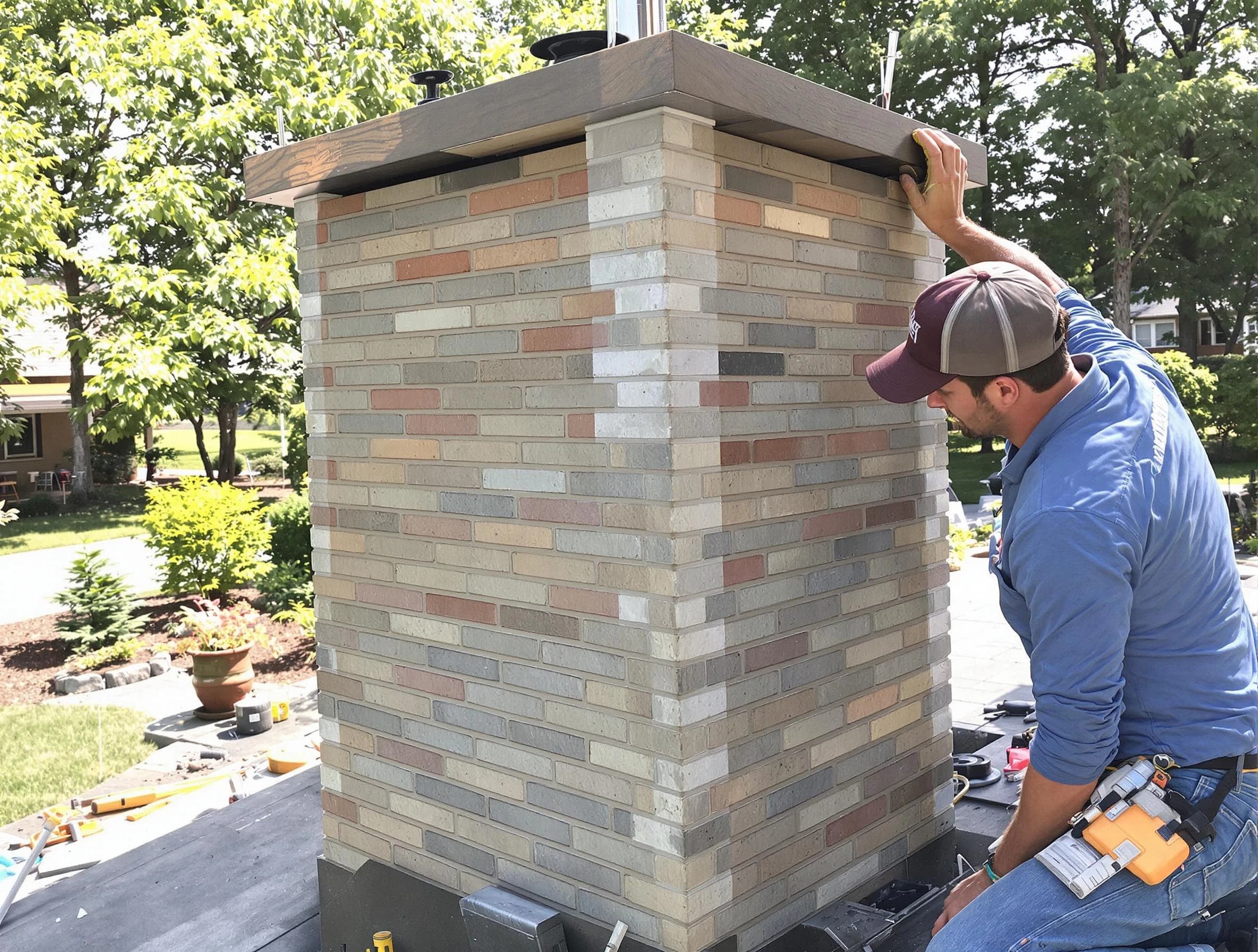 Tecumseh Chimney Sweep completing a modern chimney remodel in Tecumseh, OK