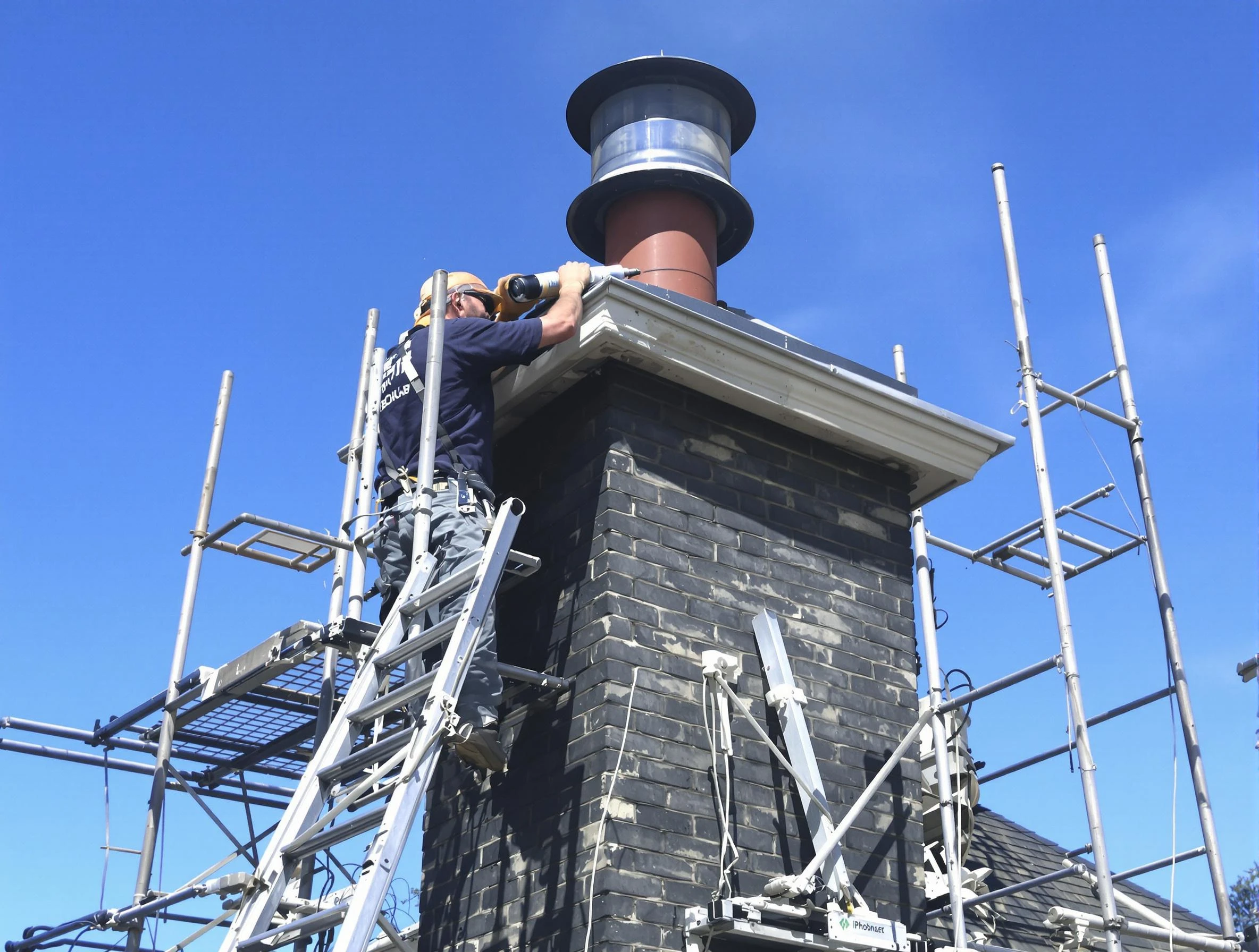 Sturdy chimney crown finished by Tecumseh Chimney Sweep in Tecumseh, OK