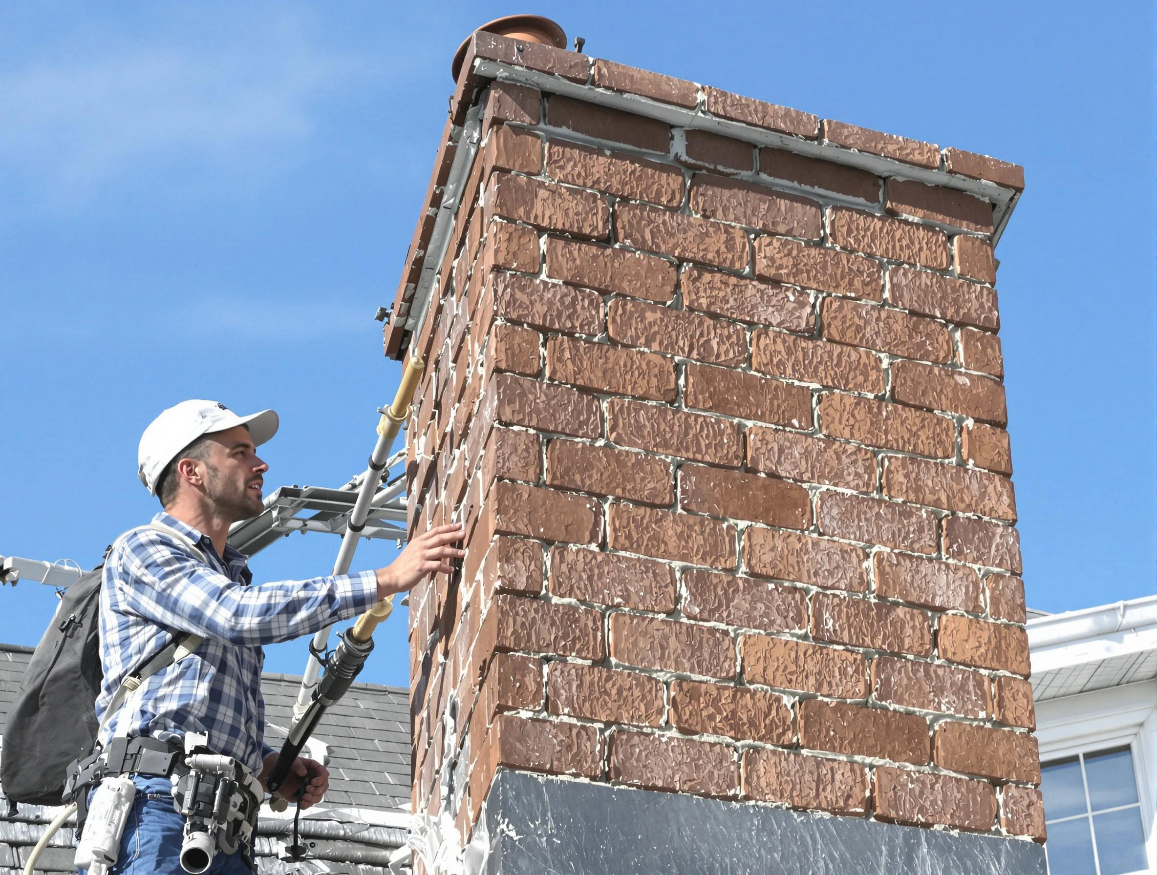 Brickwork for a chimney rebuild by Tecumseh Chimney Sweep in Tecumseh, OK