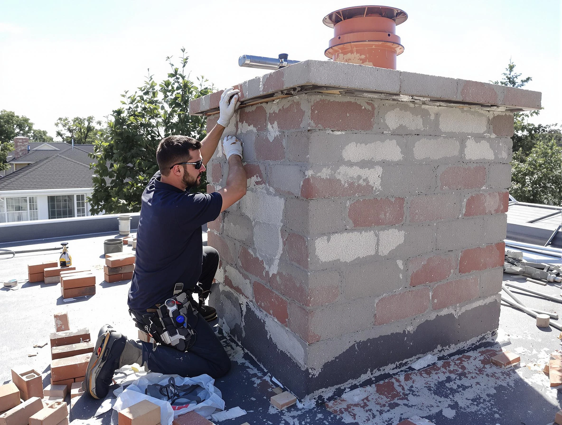 Advanced chimney repair process by Tecumseh Chimney Sweep in Tecumseh, OK